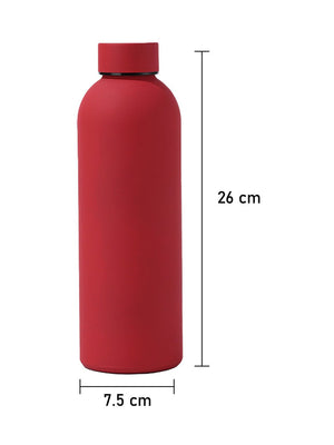 Little Surprise Box ,Matt Finish Premium Stainless steel Double Wall Bottle for Office, Gym and School, 750ML - Red colour