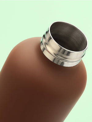 Little Surprise Box ,Matt Finish Premium Stainless steel Double Wall Bottle for Office, Gym and School, 750ML - Brown colour