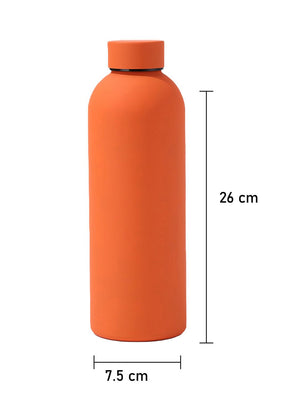 Little Surprise Box ,Matt Finish Premium Stainless steel Double Wall Bottle for Office, Gym and School, 750ML - Orange colour