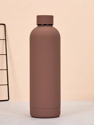 Little Surprise Box ,Matt Finish Premium Stainless steel Double Wall Bottle for Office, Gym and School, 750ML - Brown colour