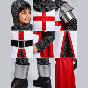 Little Surprise Box, Medieval Crusader Knight Boys, Kids Halloween Costume Fancy Dress Up - XS Halloween Costumes