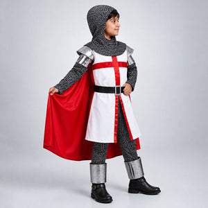 Little Surprise Box, Medieval Crusader Knight Boys, Kids Halloween Costume Fancy Dress Up - XS Halloween Costumes