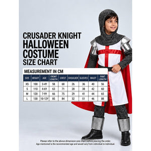 Little Surprise Box, Medieval Crusader Knight Boys, Kids Halloween Costume Fancy Dress Up - XS Halloween Costumes