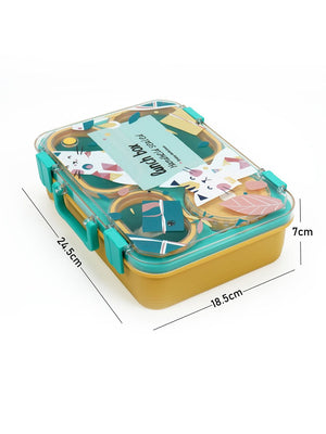 Little Surprise Box Meow Compact Tiffin Lunch Box for Kids - LSB - LB - TEAL - MEOW