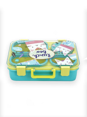 Little Surprise Box Meow Compact Tiffin Lunch Box for Kids - LSB - LB - FLURO - MEOW