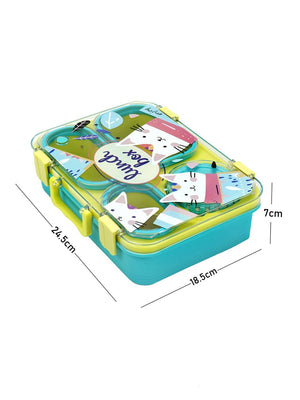 Little Surprise Box Meow Compact Tiffin Lunch Box for Kids - LSB - LB - FLURO - MEOW