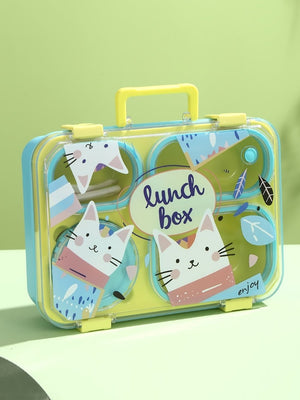 Little Surprise Box Meow Compact Tiffin Lunch Box for Kids - LSB - LB - FLURO - MEOW