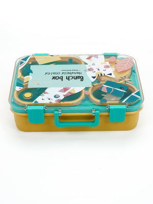 Little Surprise Box Meow Compact Tiffin Lunch Box for Kids - LSB - LB - TEAL - MEOW