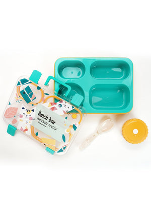 Little Surprise Box Meow Compact Tiffin Lunch Box for Kids - LSB - LB - TEAL - MEOW