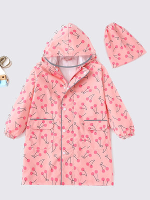 Little Surprise Box, Merry Cherry theme Knee length Raincoat for Kids - LSB - RC - MERYCHERRY - S