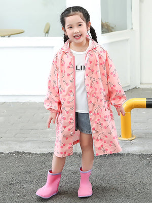 Little Surprise Box, Merry Cherry theme Knee length Raincoat for Kids - LSB - RC - MERYCHERRY - S