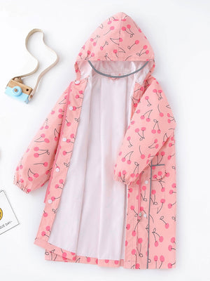 Little Surprise Box, Merry Cherry theme Knee length Raincoat for Kids - LSB - RC - MERYCHERRY - S