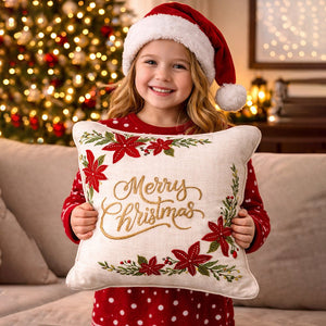 Little Surprise Box, Merry Christmas Big size Beaded Christmas Pillow - Throw Pillow