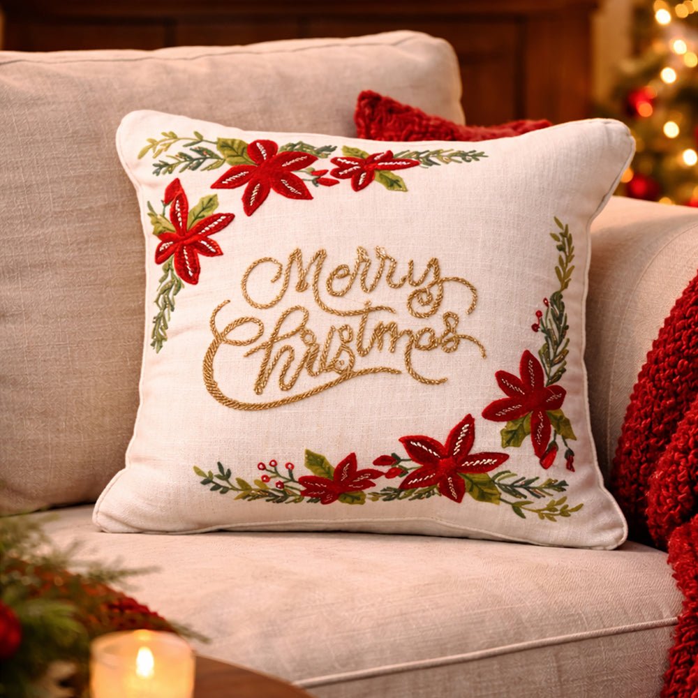 Little Surprise Box, Merry Christmas Big size Beaded Christmas Pillow - Throw Pillow