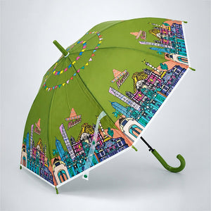 Little Surprise Box Mexico Print Umbrella | The Mom Store - Green Umbrella