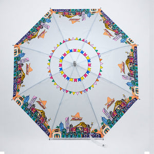 Little Surprise Box Mexico Print Umbrella | The Mom Store - Grey Umbrella