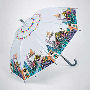 Little Surprise Box Mexico Print Umbrella | The Mom Store - Grey Umbrella