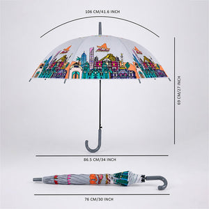 Little Surprise Box Mexico Print Umbrella | The Mom Store - Grey Umbrella
