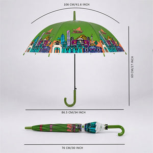 Little Surprise Box Mexico Print Umbrella | The Mom Store - Green Umbrella