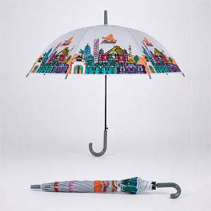Little Surprise Box Mexico Print Umbrella | The Mom Store - Grey Umbrella