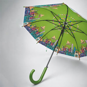 Little Surprise Box Mexico Print Umbrella | The Mom Store - Green Umbrella