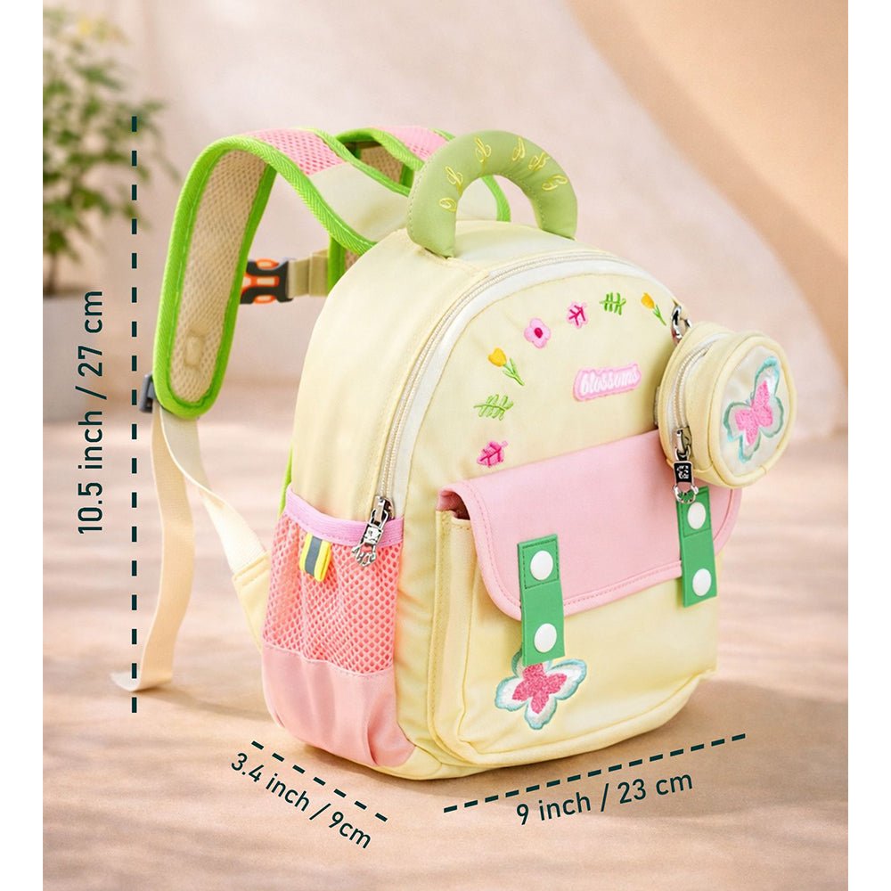 Little Surprise Box Mini Green & Pink Butterfly toddlers Backpack for nursery school and travel - Baby Bags