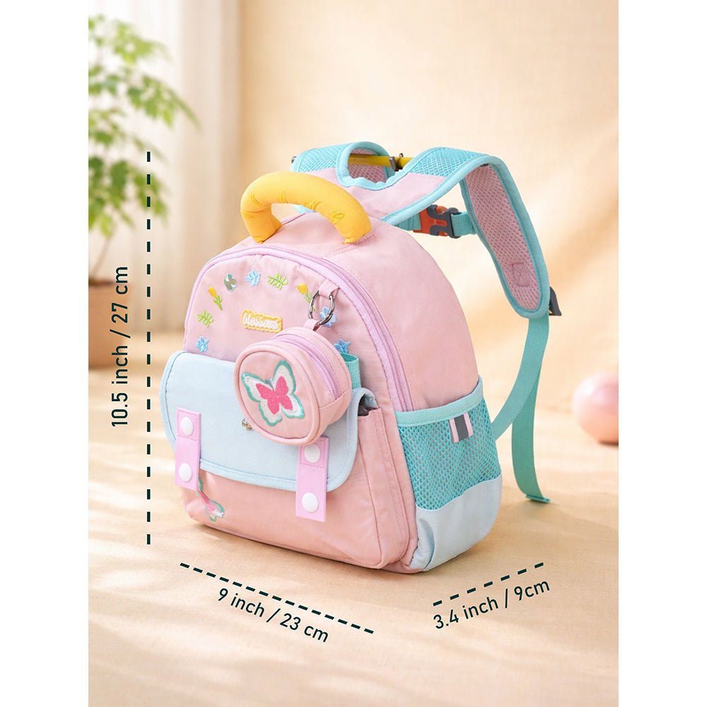 Little Surprise Box Mini Pink & Blue Butterfly toddlers Backpack for nursery school and travel - Baby Bags