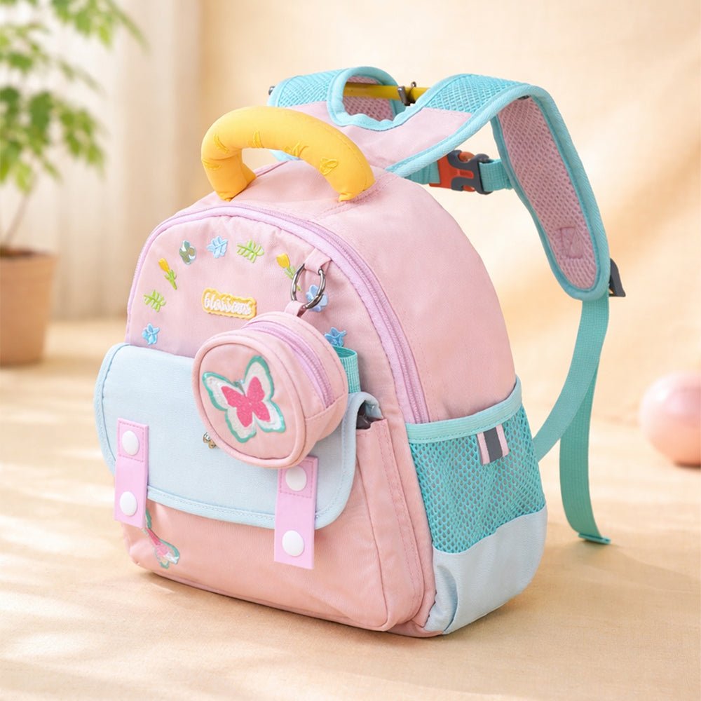 Little Surprise Box Mini Pink & Blue Butterfly toddlers Backpack for nursery school and travel - Baby Bags