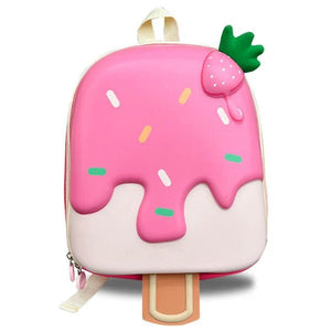 Little Surprise Box, Mini Size 3d Horn Giraffe Nursery and Early School Backpack for Pre Toddlers - LSB - BG - PNKICECREAM