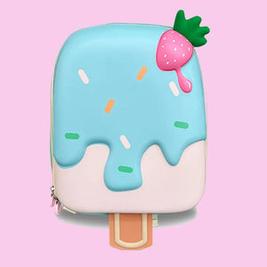 Little Surprise Box, Mini Size 3d Horn Giraffe Nursery and Early School Backpack for Pre Toddlers - LSB - BG - BLUICECREAM