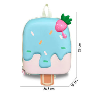 Little Surprise Box, Mini Size 3d Horn Giraffe Nursery and Early School Backpack for Pre Toddlers - LSB - BG - BLUICECREAM