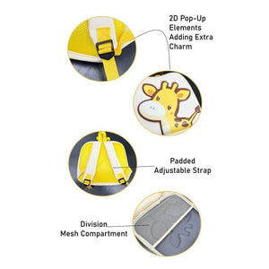 Little Surprise Box, Mini Size 3d Horn Giraffe Nursery and Early School Backpack for Pre Toddlers - LSB - BG - CRMGIRAFFE