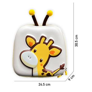 Little Surprise Box, Mini Size 3d Horn Giraffe Nursery and Early School Backpack for Pre Toddlers - LSB - BG - CRMGIRAFFE