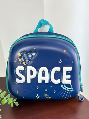 Little Surprise Box, Mini Size Blue Space Craft Nursery and Early School Backpack - LSB - BG - BLUSPACE