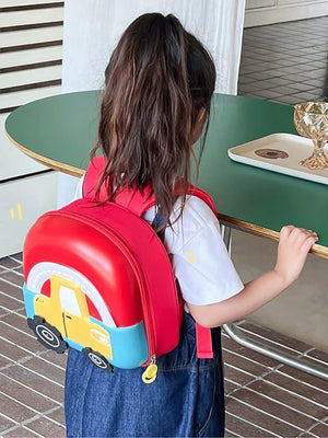 Little Surprise Box, Mini Size Car Nursery and Early School Backpack for Pre Toddlers - LSB - BG - WHELREDCAR