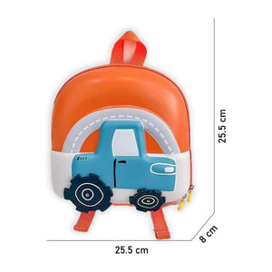 Little Surprise Box, Mini Size Car Nursery and Early School Backpack for Pre Toddlers - LSB - BG - ORNGECAR