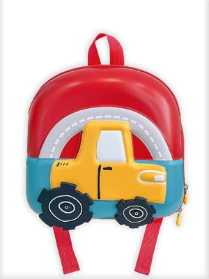 Little Surprise Box, Mini Size Car Nursery and Early School Backpack for Pre Toddlers - LSB - BG - ORNGECAR