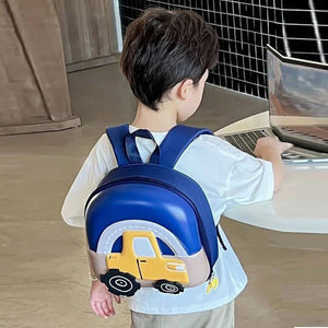 Little Surprise Box, Mini Size Car Nursery and Early School Backpack for Pre Toddlers - LSB - BG - BLUECAR