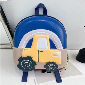 Little Surprise Box, Mini Size Car Nursery and Early School Backpack for Pre Toddlers - LSB - BG - BLUECAR