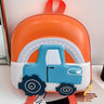 Little Surprise Box, Mini Size Car Nursery and Early School Backpack for Pre Toddlers - LSB - BG - ORNGECAR