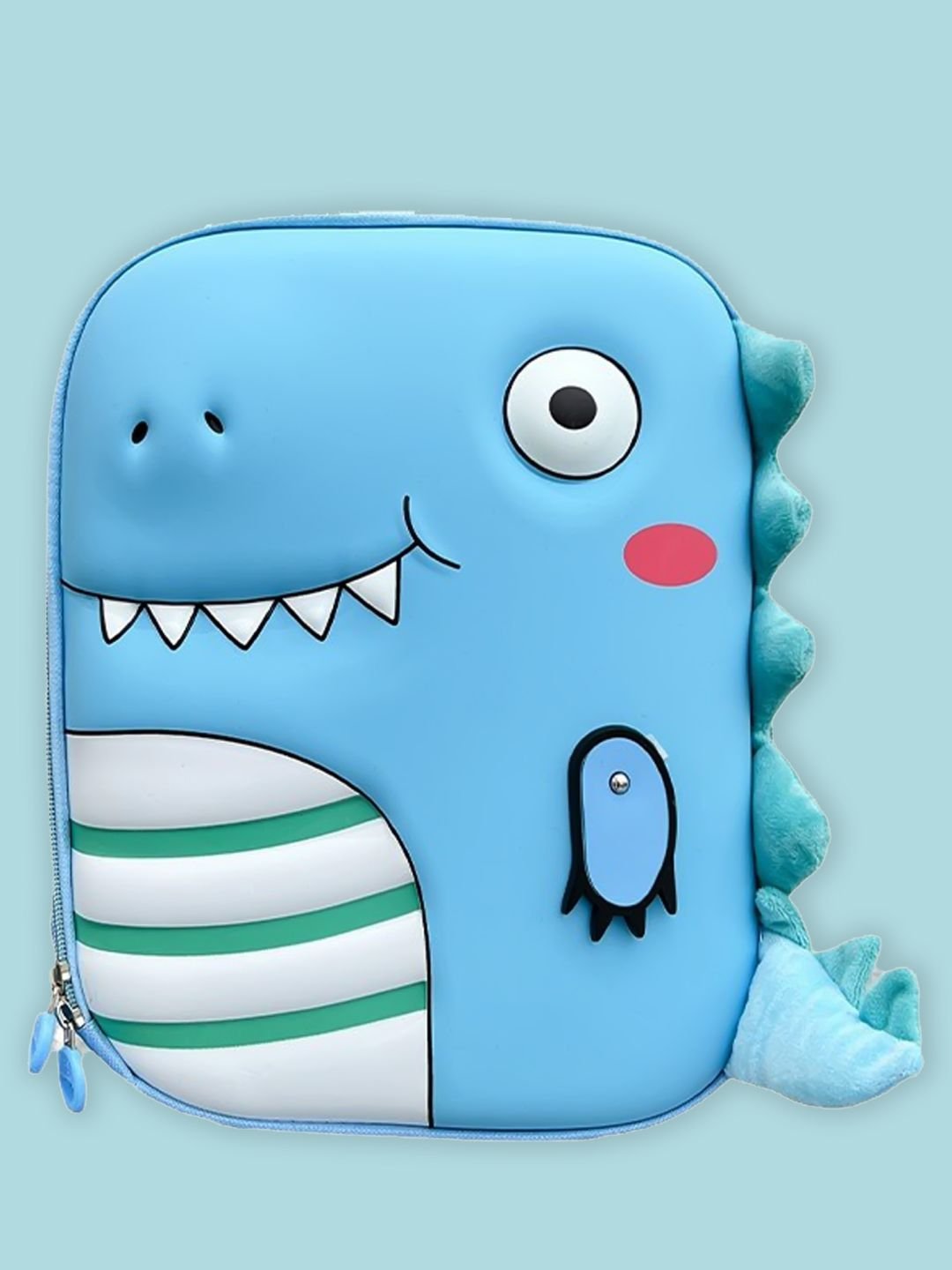 Little Surprise Box, Mini Size Smiling Dino Nursery and Early School Backpack for Pre Toddlers - LSB - BG - BLUSMILNGDINO