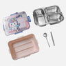Little Surprise Box Mini Size Stainless Steel Lunch Box /Tiffin for Kids and Adults, Pink Uni with Steel Spoon and Steel Chopsticks for Kids & Adults. - LSB-LB-Unicornpinkmini