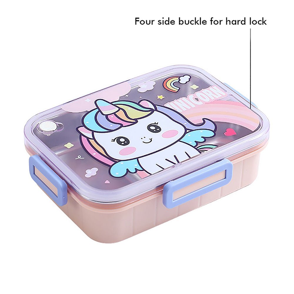 Little Surprise Box Mini Uni Lunch Box ,Insulated Lunch Bag & chopsticks, spoon Combo Set for Kids - LSB-LBUNI-LBCRM-SML