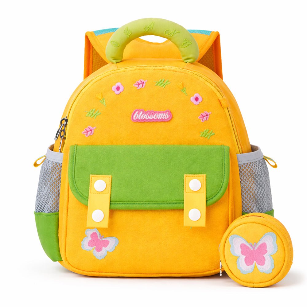 Little Surprise Box Mini Yellow & Green Butterfly toddlers Backpack for nursery school and travel - Baby Bags