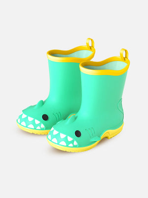 Little Surprise Box, Mint Green Shark EVA Rain Gumboots for Toddlers & Kids - LSB - GB - S7 - MNTSHARK - EVA - 26EU