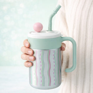 Little Surprise Box Mint Green Shiny Stainless Steel Tumbler with Infuser, 620ml - Tumbler