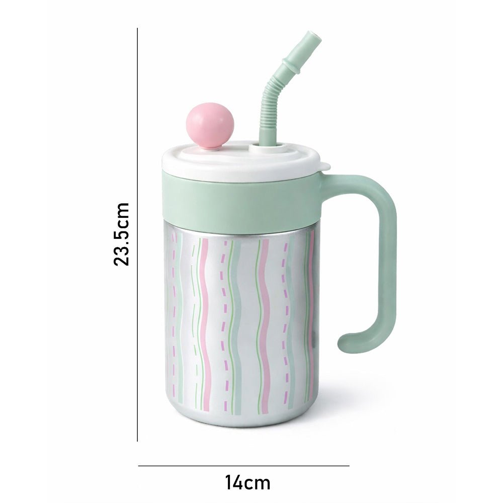 Little Surprise Box Mint Green Shiny Stainless Steel Tumbler with Infuser, 620ml - Tumbler