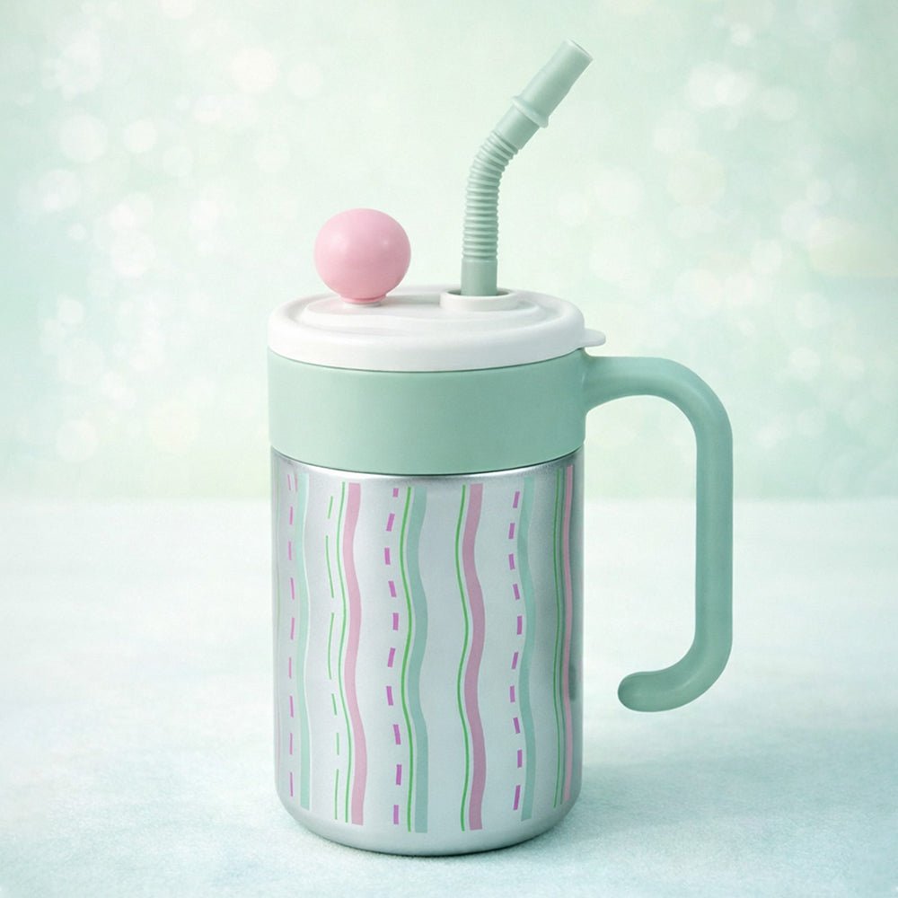 Little Surprise Box Mint Green Shiny Stainless Steel Tumbler with Infuser, 620ml - Tumbler