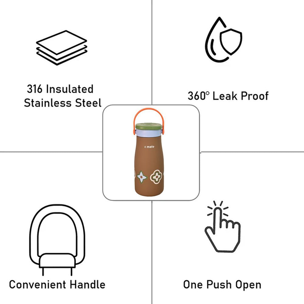 Little Surprise Box Moo Series Insulated Thermos Bottle with Filter – 600ml - Water Bottle