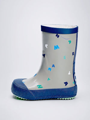 Little Surprise Box Mr. Letter Bold Rain Gumboots | The Mom Store - 23EU Kids Gumboots